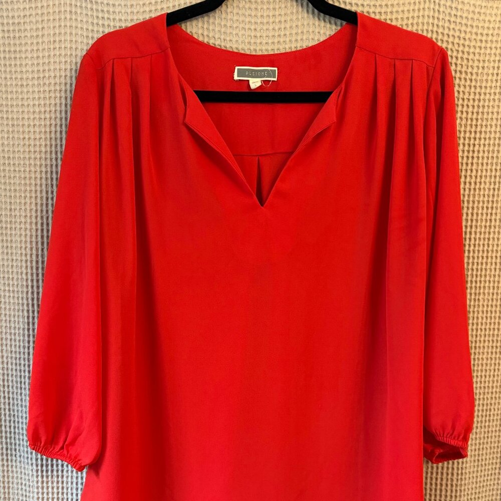 3/4 Sleeve Length Red Blouse- NEVER WORN!